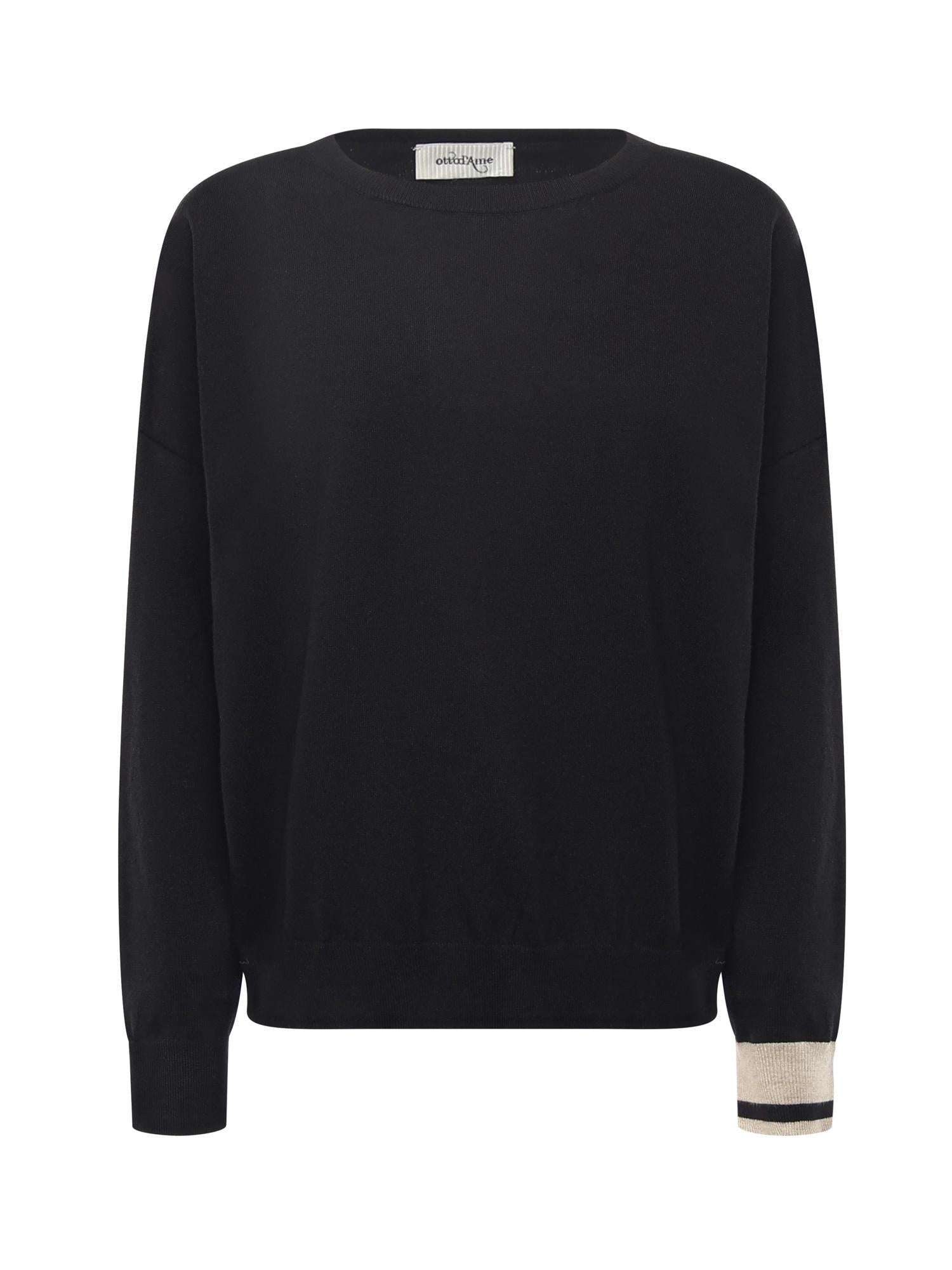 Maglia in viscosa DK9207 NERO OTTOD'AME 