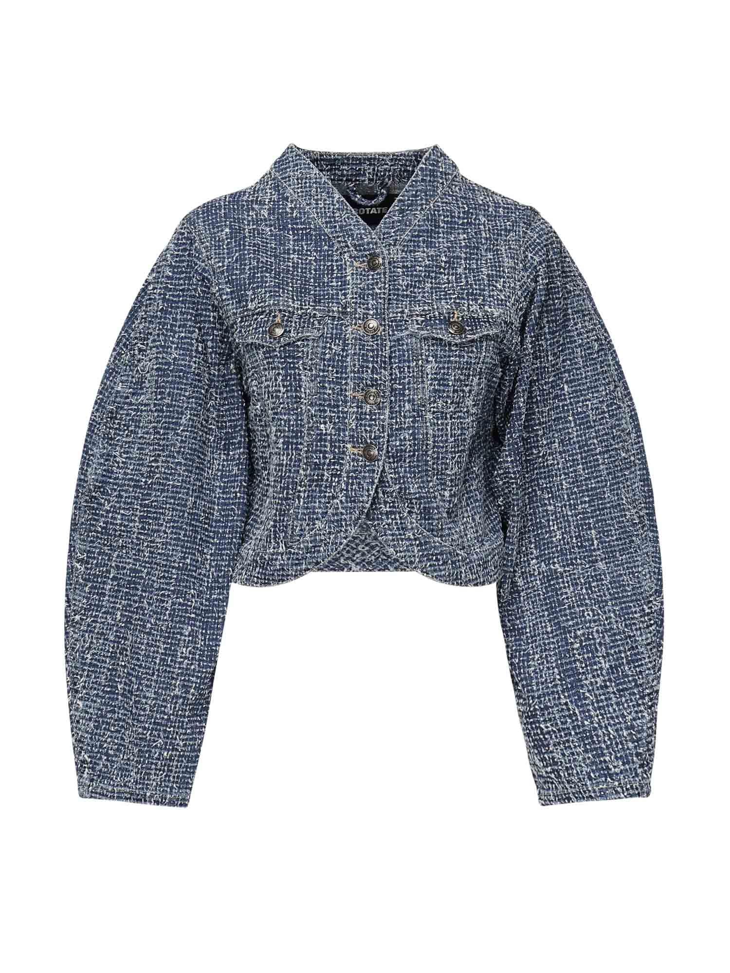 Giacca cropped in denim 114201 1603 ROTATE 