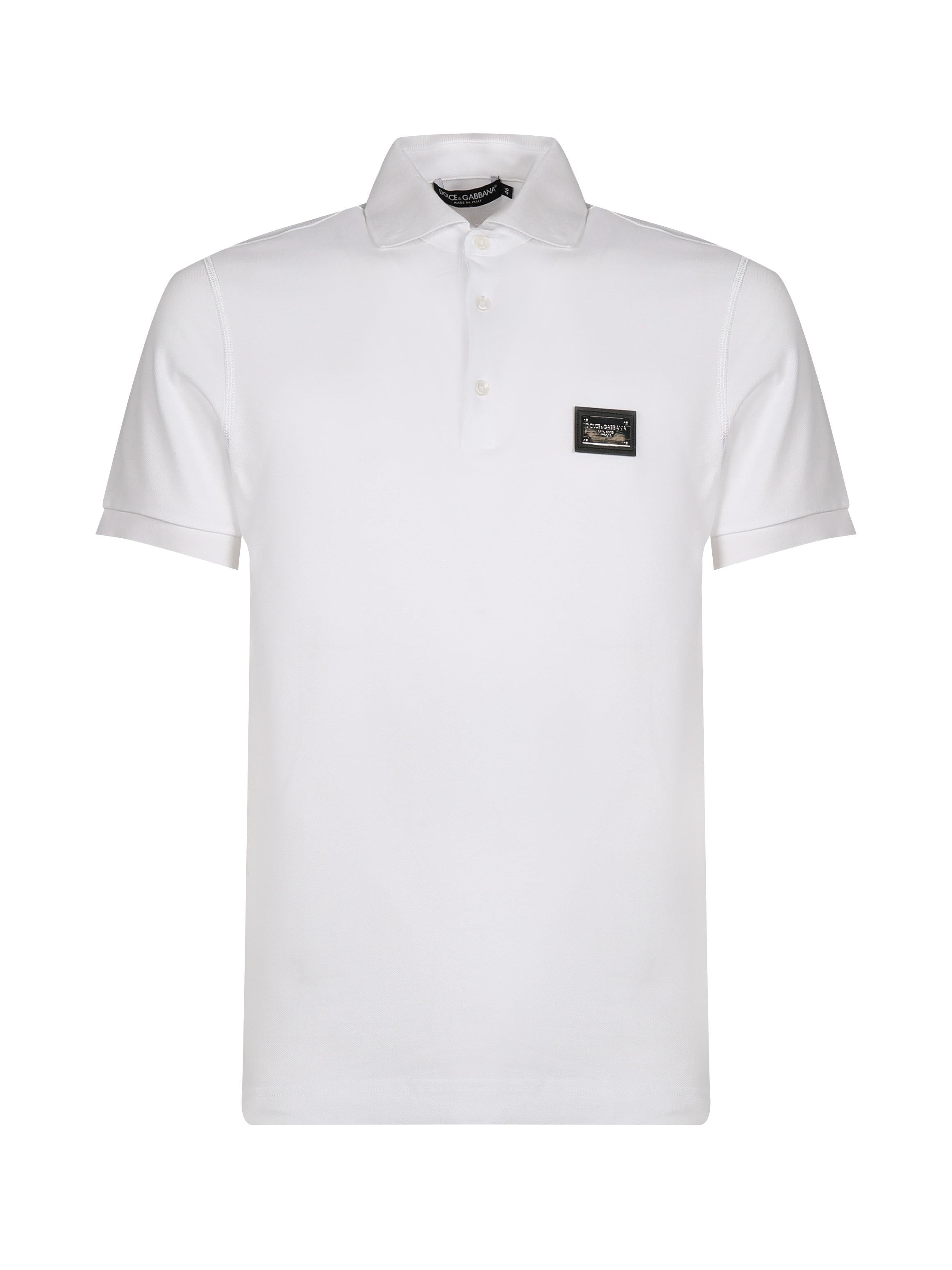 Polo piquet con placca logata G8PL4T G7F2HW0800 DOLCE & GABBANA 