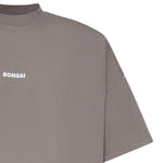 T-shirt in cotone con logo TS001001 BRUSHED NICKEL BONSAI 