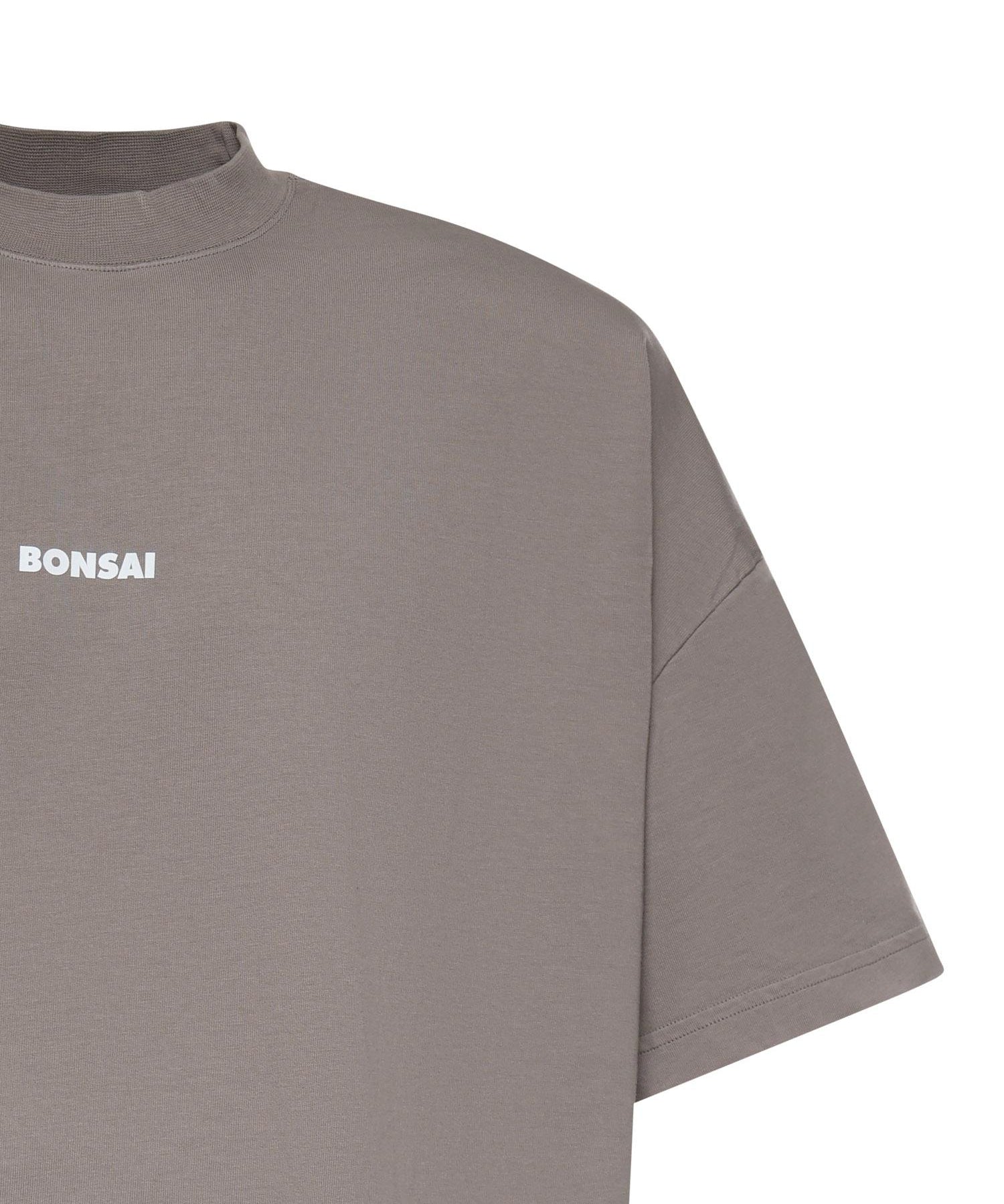 T-shirt in cotone con logo TS001001 BRUSHED NICKEL BONSAI 