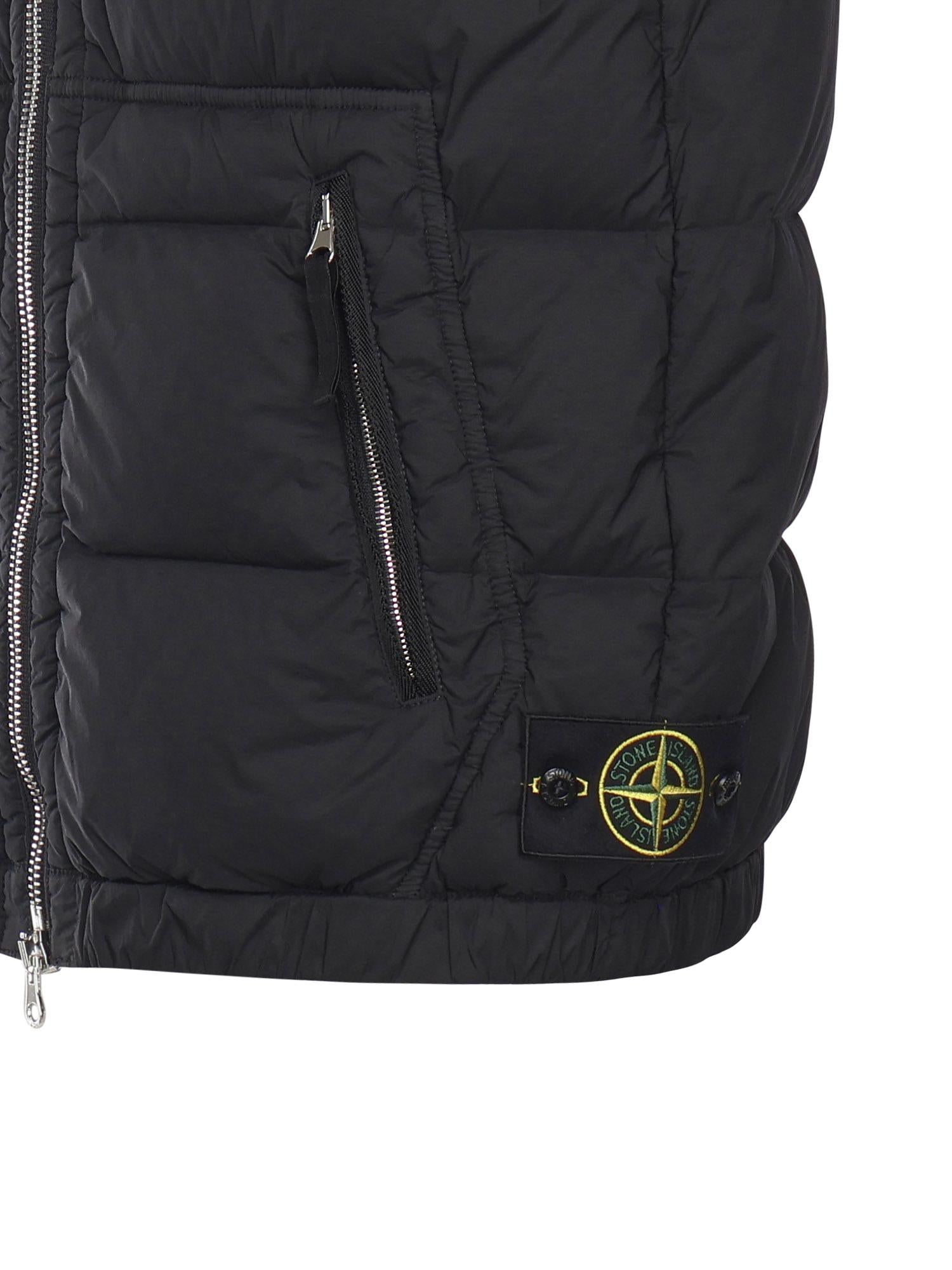 Gilet in nylon con logo K2S15G100007 S0028V0029 STONE ISLAND 