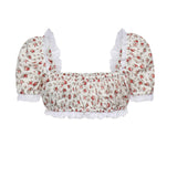 Top in popeline stampa Roselline F7BG2T HS5UBHA5XJ DOLCE & GABBANA 
