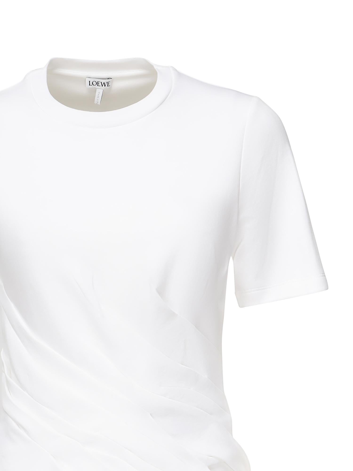 T-shirt drappeggiata in misto cotone S359Y22XA2 2100 LOEWE 
