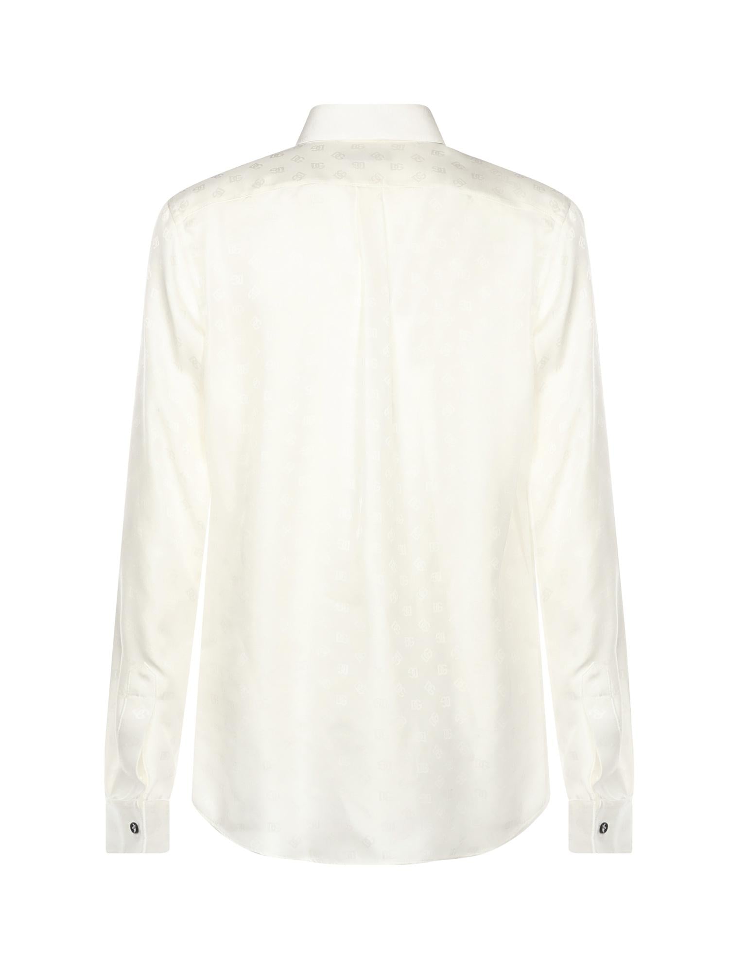 Camicia Martini in seta jacquard logo G5MM4T FJ1JYN0000 DOLCE & GABBANA 