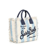Borsa Colette in canvas a righe COL0001 02629L MC2 SAINT BARTH 