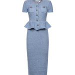 Abito midi in maglia RS26106M BL SELF-PORTRAIT 