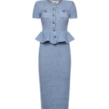 Abito midi in maglia RS26106M BL SELF-PORTRAIT 