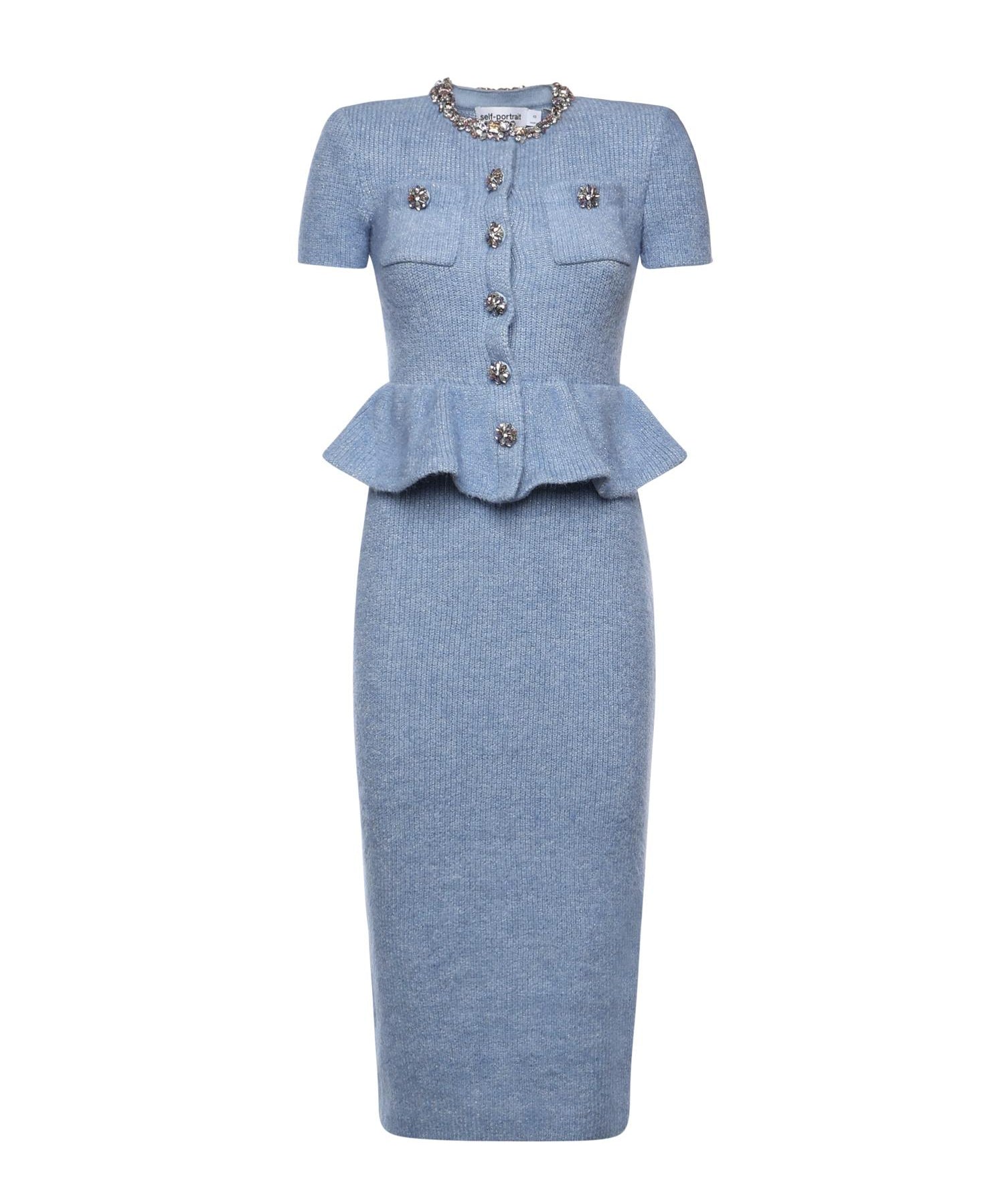 Abito midi in maglia RS26106M BL SELF-PORTRAIT 