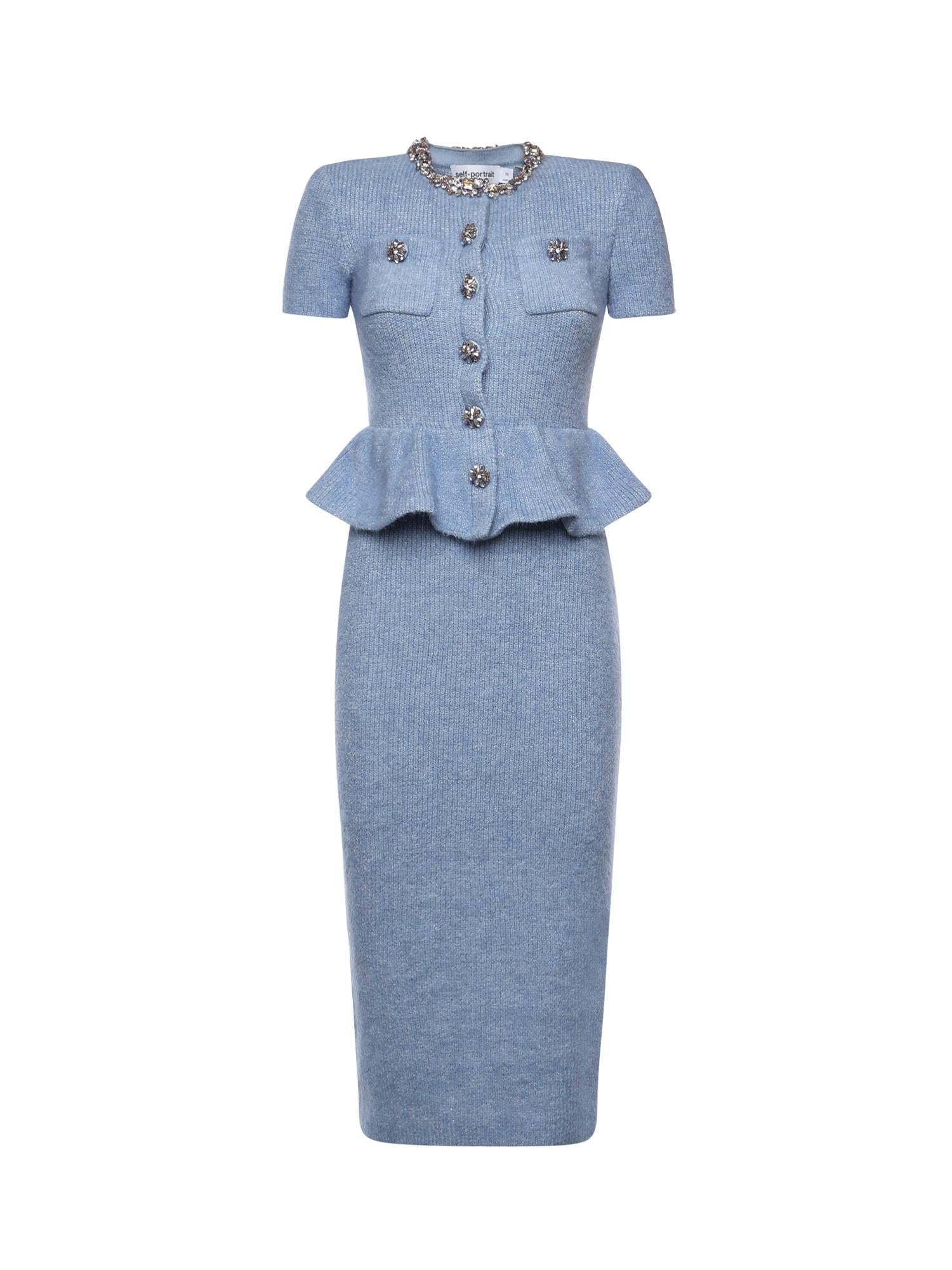 Abito midi in maglia RS26106M BL SELF-PORTRAIT 