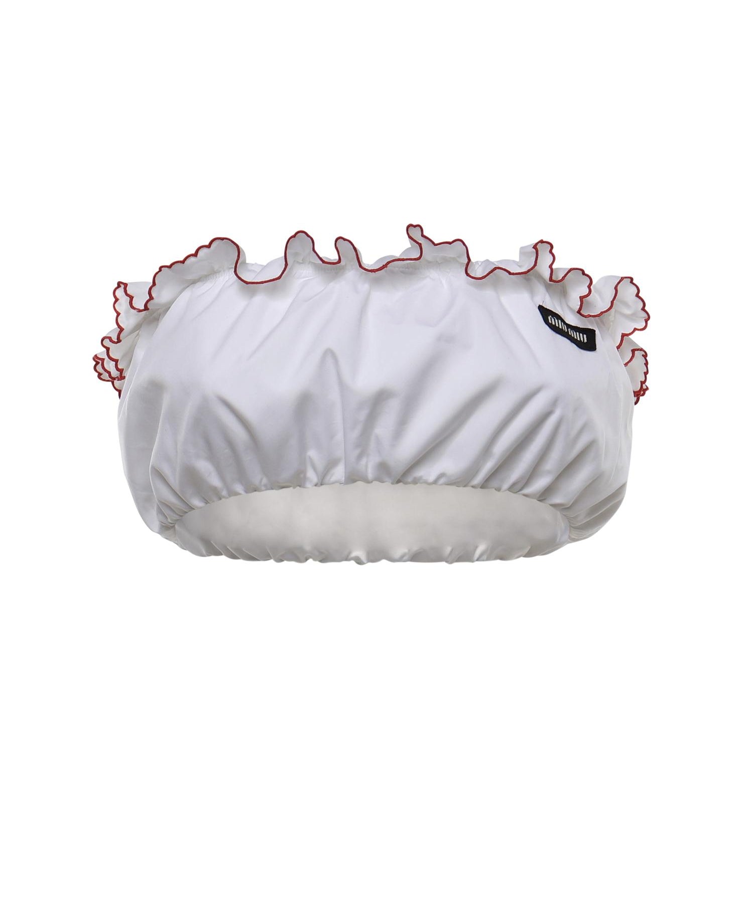 Top bandeau in popeline con ricami TP9164 197FF03DU MIU MIU 