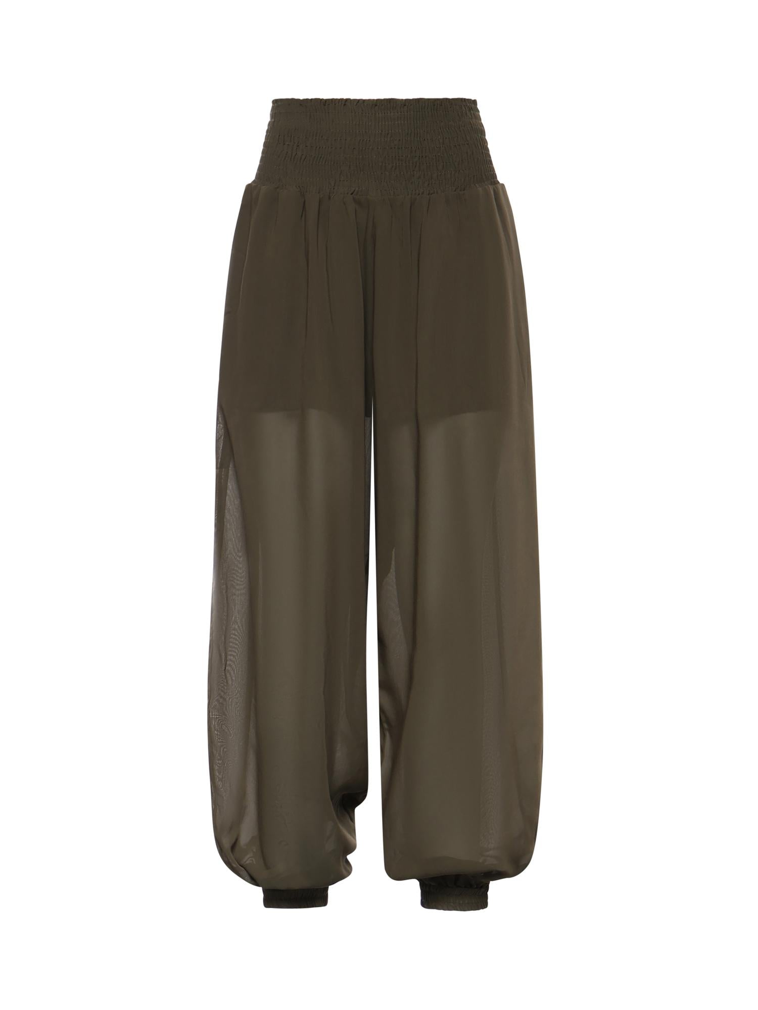 Pantaloni in voile crêpe di misto cotone 106845 A3O2X52 PINKO 