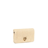 Pochette a tracolla Love Bag Click Soft Horizontal Mini in rafia 106023 A391C24Q PINKO 