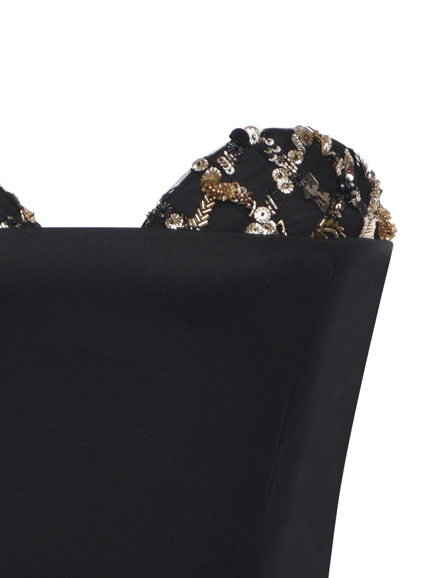 Abito midi con ricamo gioiello 79AJO473 N0278899 GENNY 