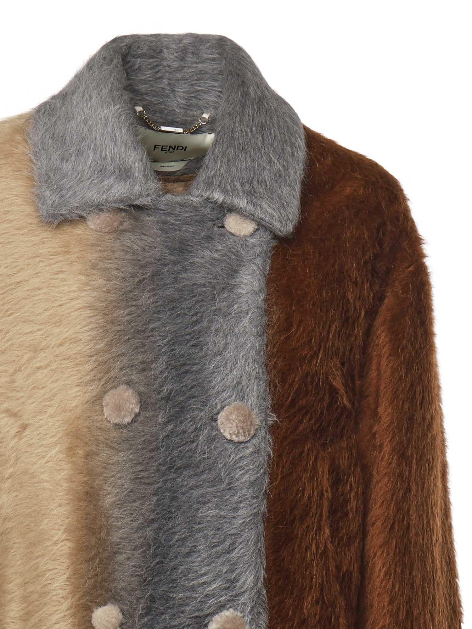 Cappotto doppiopetto in alpaca e lana FJ7640 AYNSF1T6N FENDI 