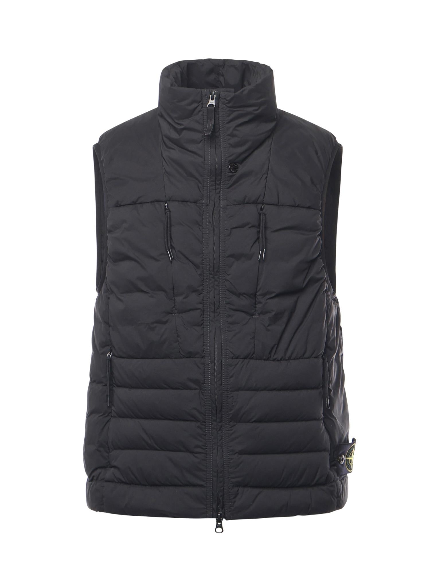 Gilet in piuma in nylon con logo K2S15G100004 S0183V0029 STONE ISLAND 