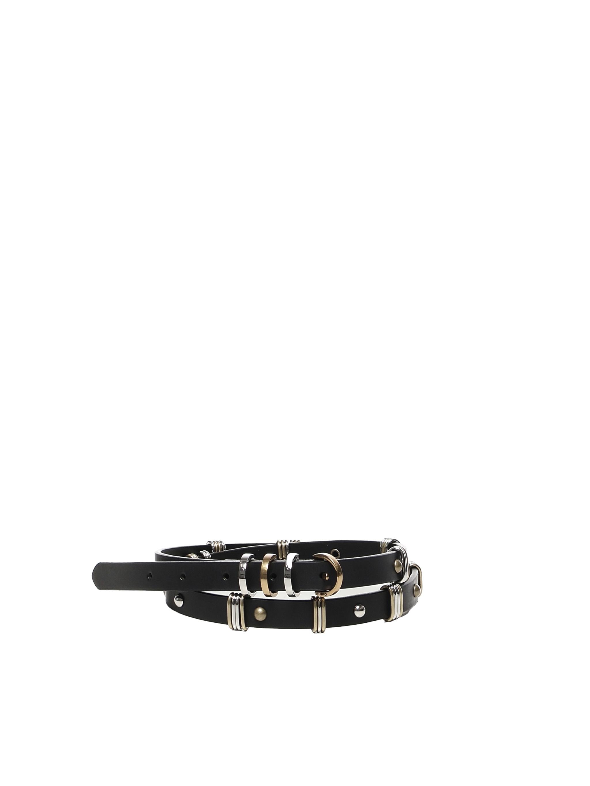 Cintura sottile in cuoio 104587 A2BAZ99P PINKO 