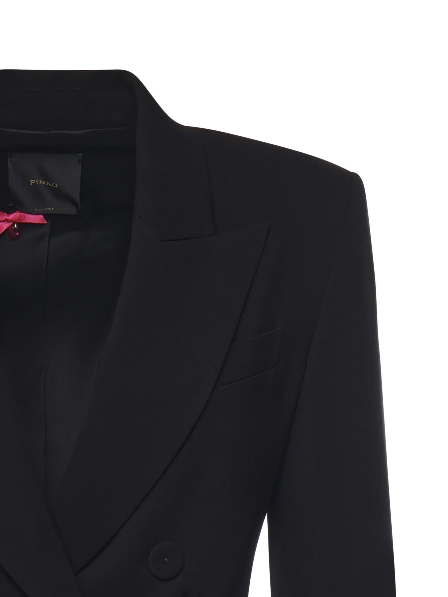 Blazer doppiopetto in viscosa 104218 A2Q2Z99 PINKO 