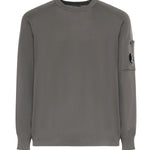 Maglione in cotone crepe con logo<BR/> 20CMKN105A 006323O921 C.P. COMPANY 