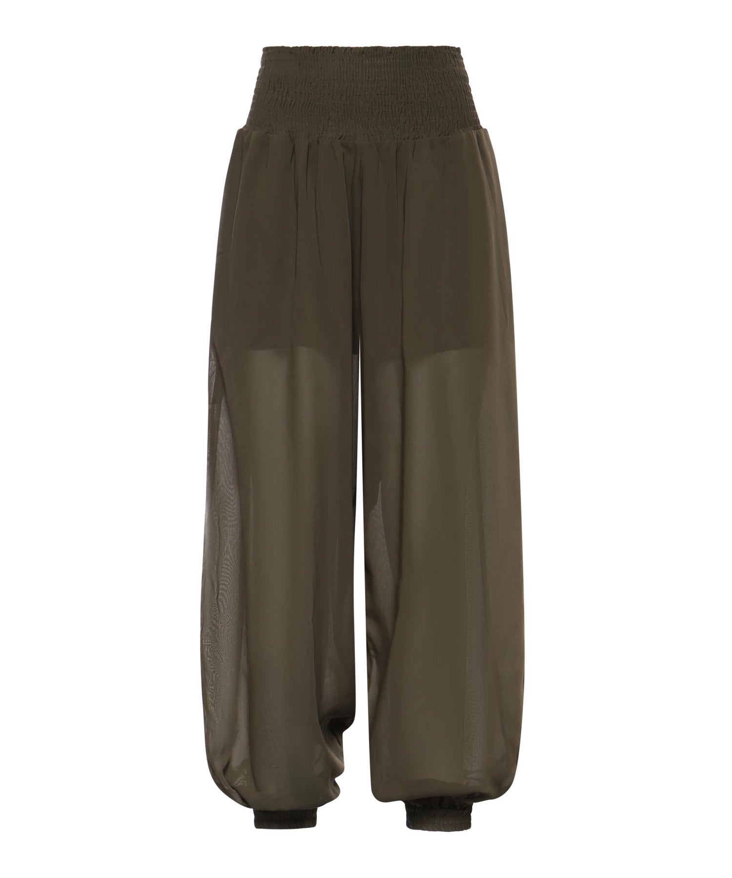 Pantaloni in voile crêpe di misto cotone 106845 A3O2X52 PINKO 