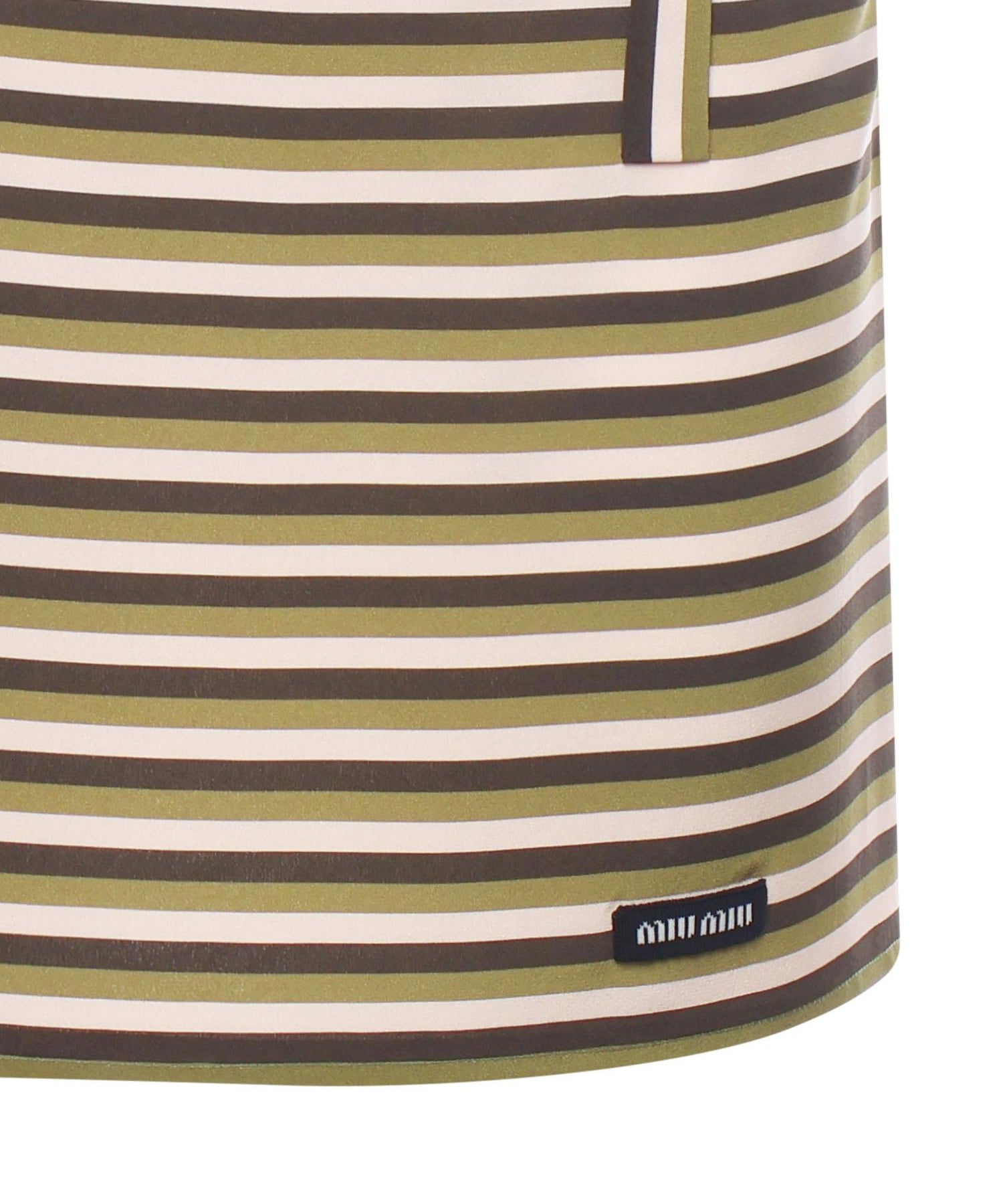 Minigonna a righe con logo<BR/> MG2520 1731F04DA MIU MIU 