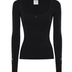Top Heritage in maglia a costine 126MTO479FI0001 9999 COURREGES 