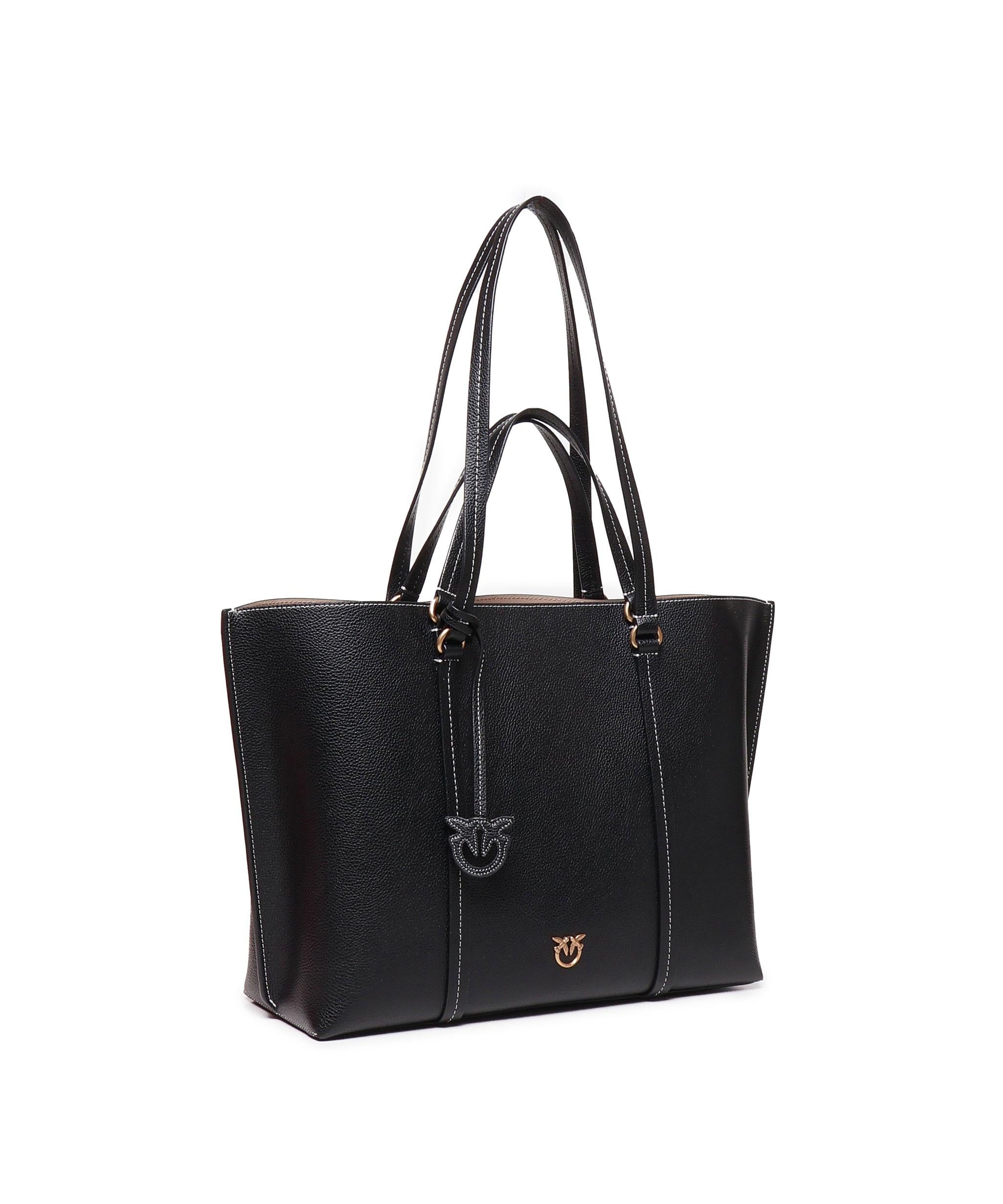 Borsa shopper grande in pelle bottalata 102832 A1LFZ99Q PINKO 