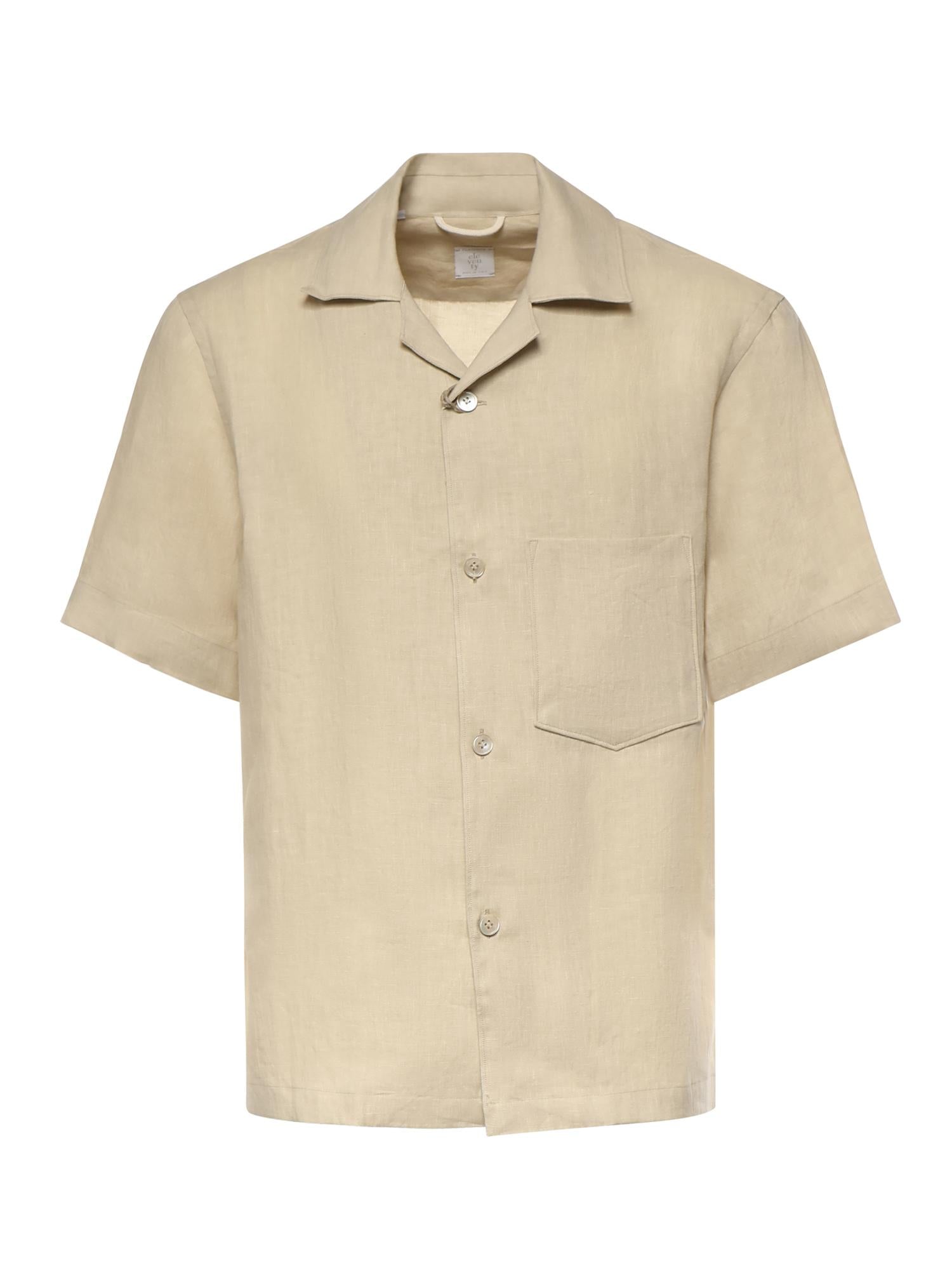 Camicia da bowling in lino M75CAMK09TES0I139 102 ELEVENTY 