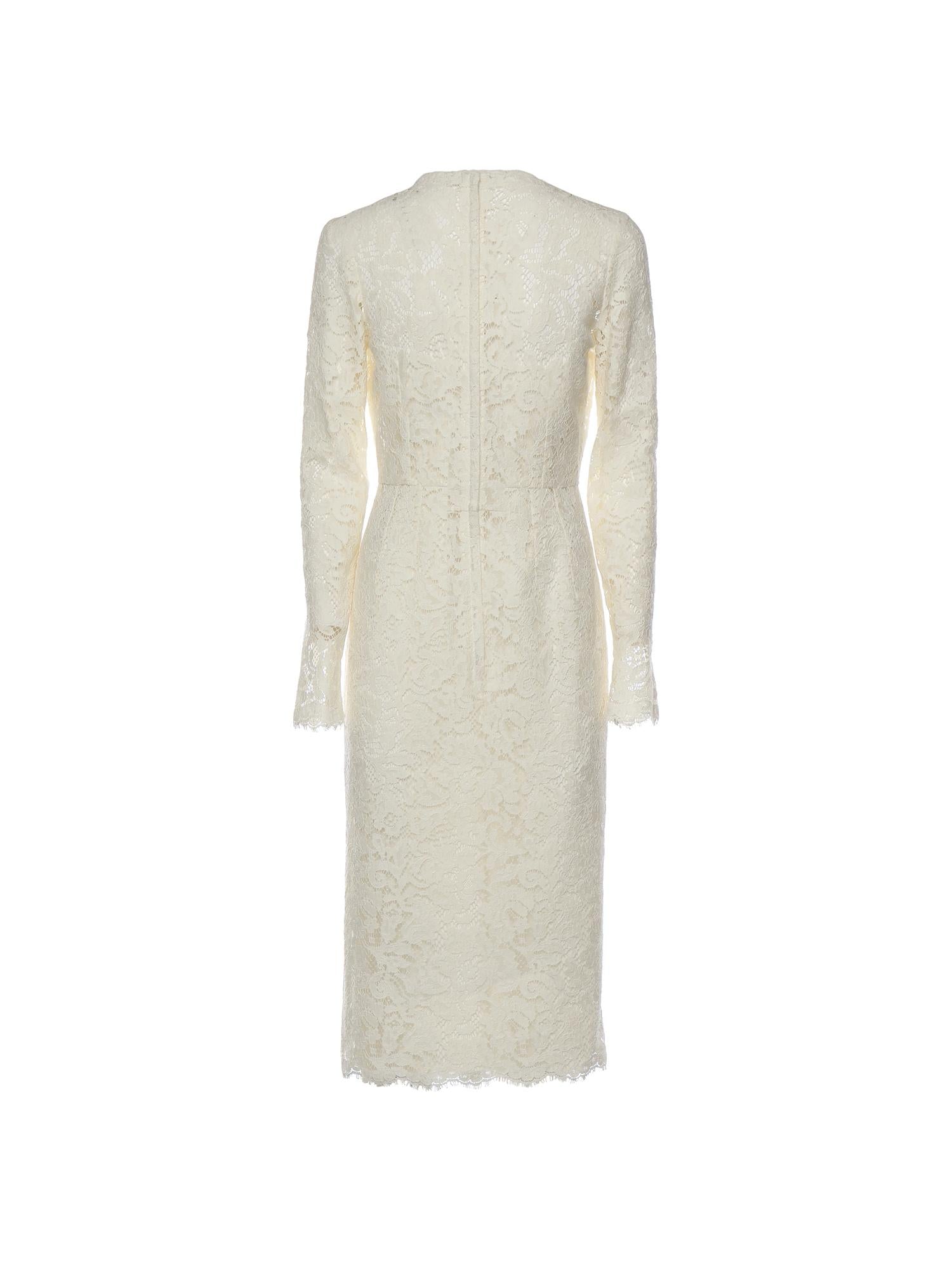 Abito in pizzo stretch F6M0DT HLMTBW0001 DOLCE & GABBANA 