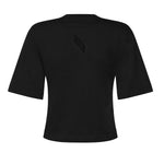 T-shirt cropped in jersey di cotone 26SSNTP-0001 NERO NINEMINUTES 