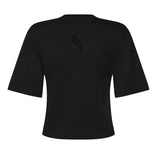 T-shirt cropped in jersey di cotone 26SSNTP-0001 NERO NINEMINUTES 