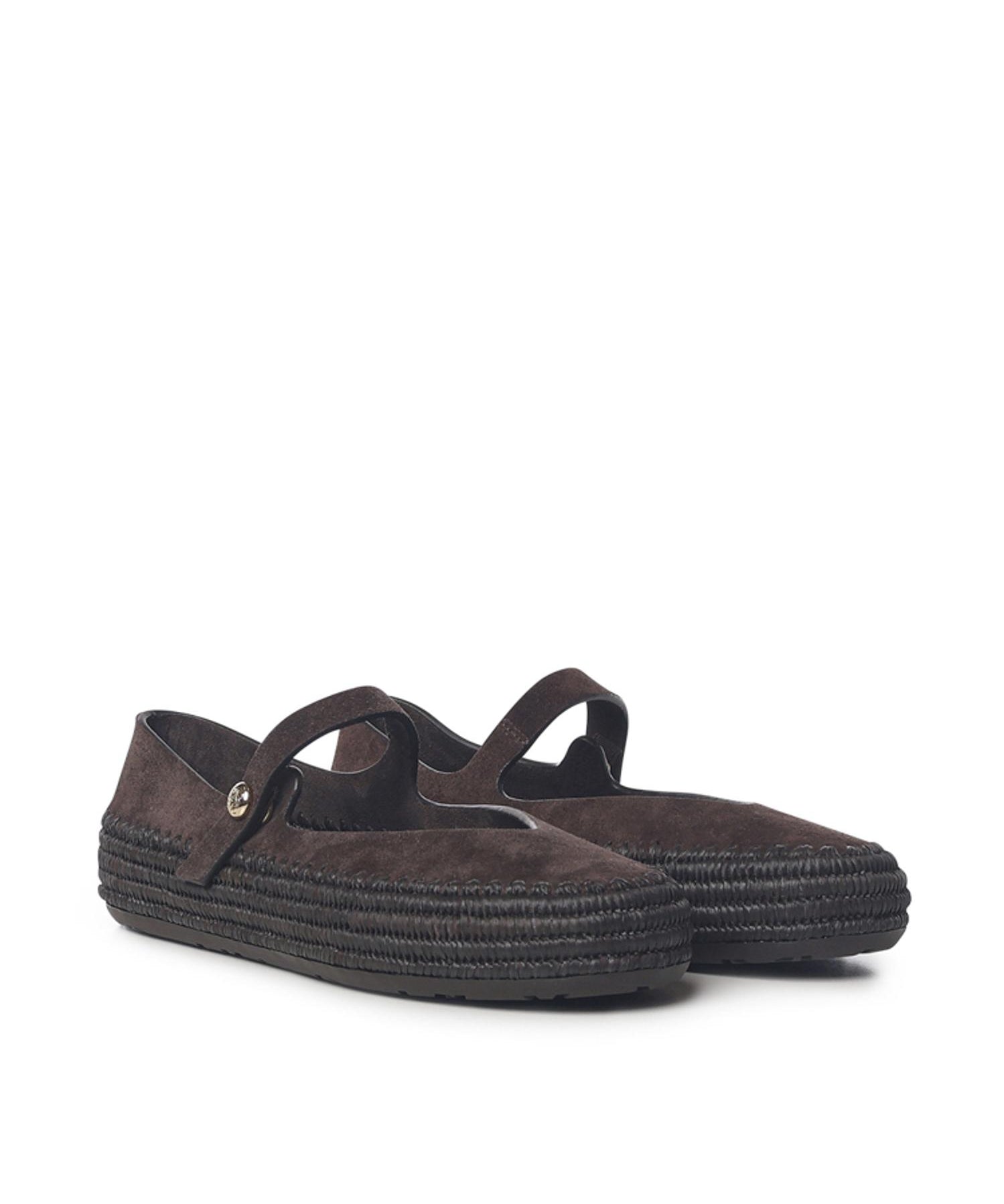 Mary Jane Rio in pelle scamosciata e rafia LBV3466X02 3110 LOEWE 