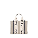 Tote bag piccola Woody in lino CHC22AS397I26 91J CHLOÉ 