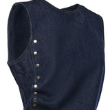 Top in denim con bottoni 114814 D03 ROTATE 