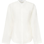 Camicia arrotondata in misto lino AA9C0988W069B 000 ALAIA 