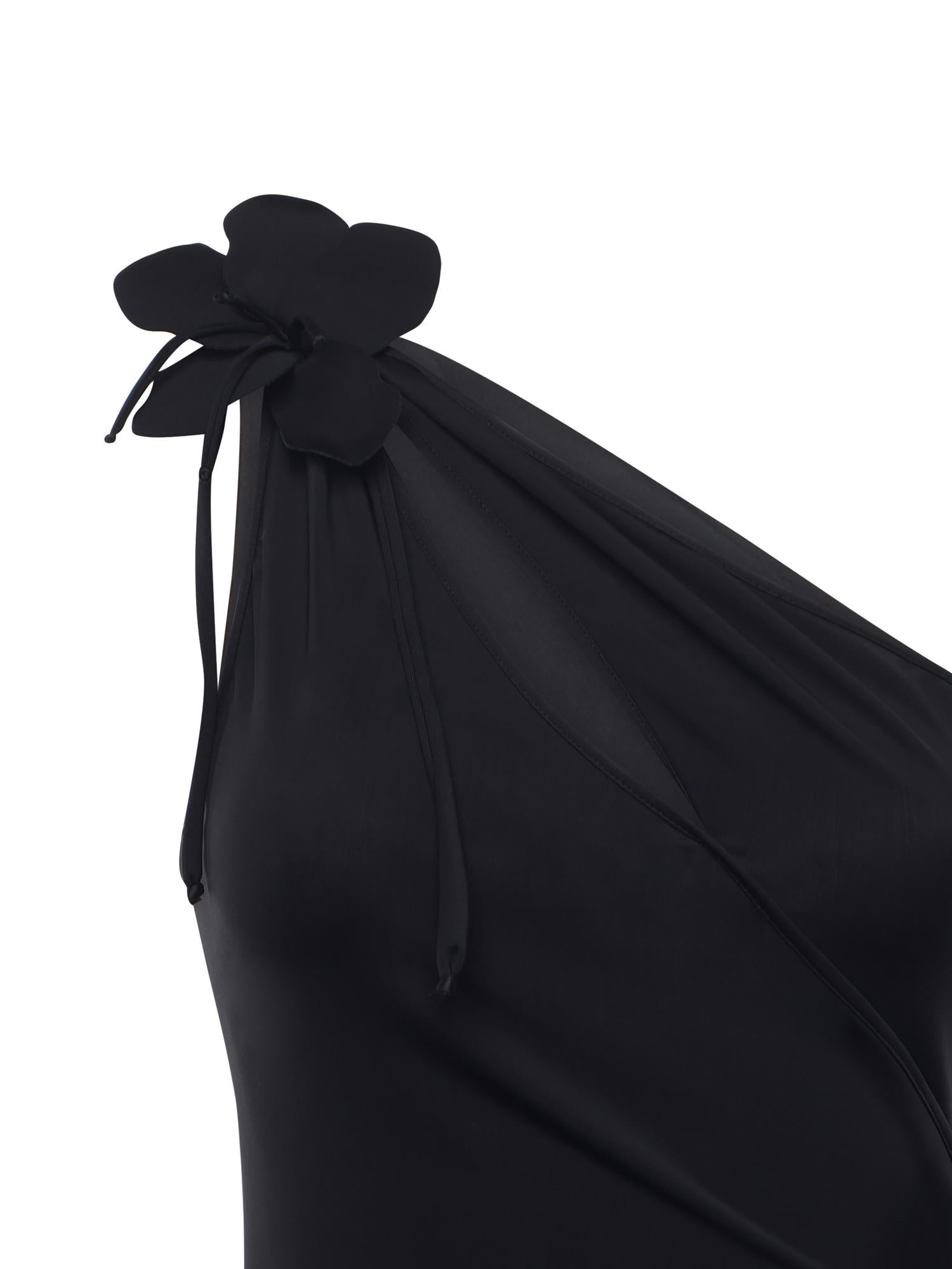 Abito lungo asimmetrico in jersey COPR213F5021 BLACK COPERNI 