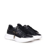 Sneakers Nemesis in nappa con stampa pitone NEMESIS2 PYTHONBLACK GIULIANO GALIANO 