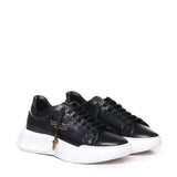 Sneakers Nemesis in nappa con stampa pitone NEMESIS2 PYTHONBLACK GIULIANO GALIANO 
