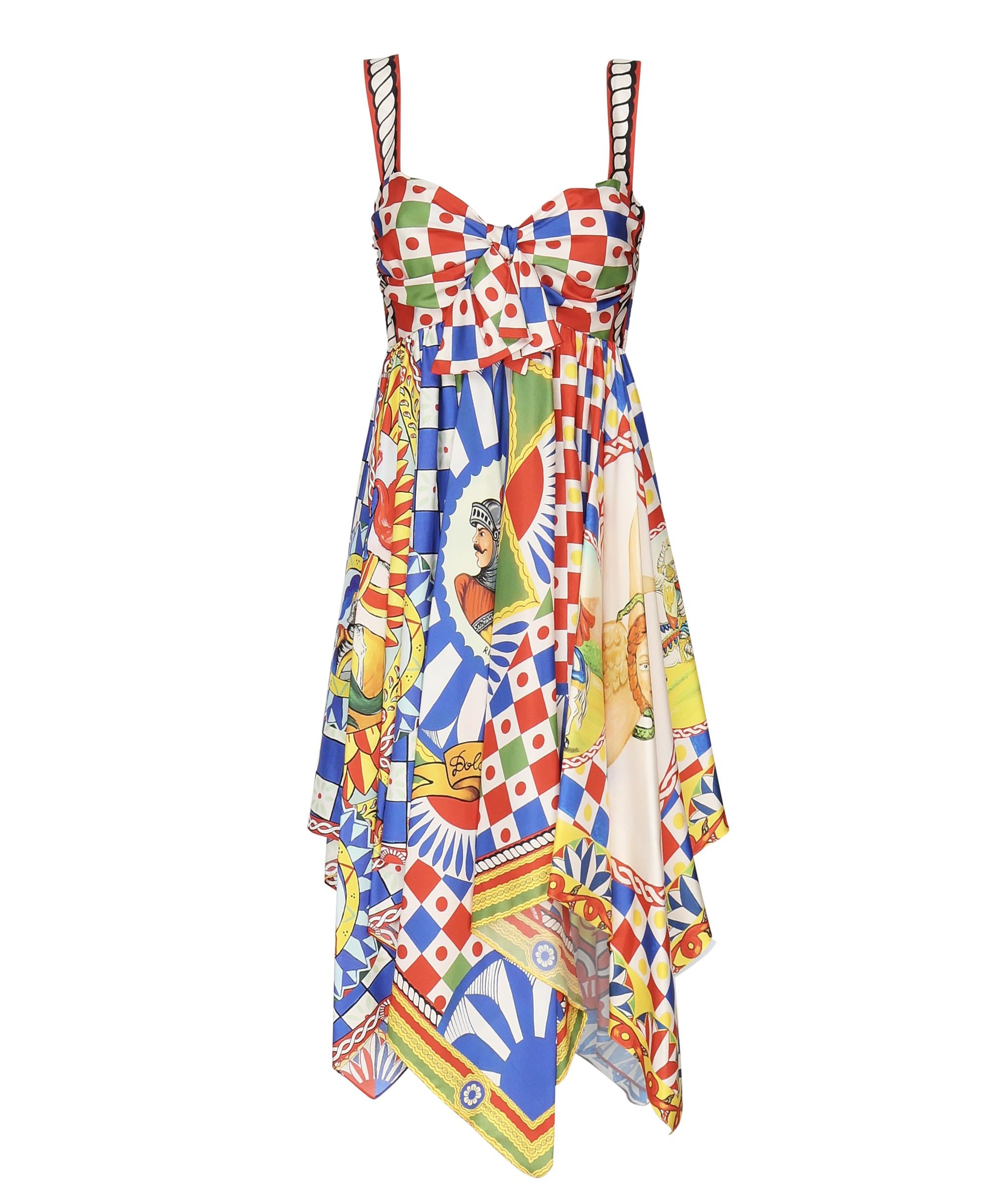 Abito con stampa Carretto in seta F6J1ST GDS12HH96D DOLCE & GABBANA 