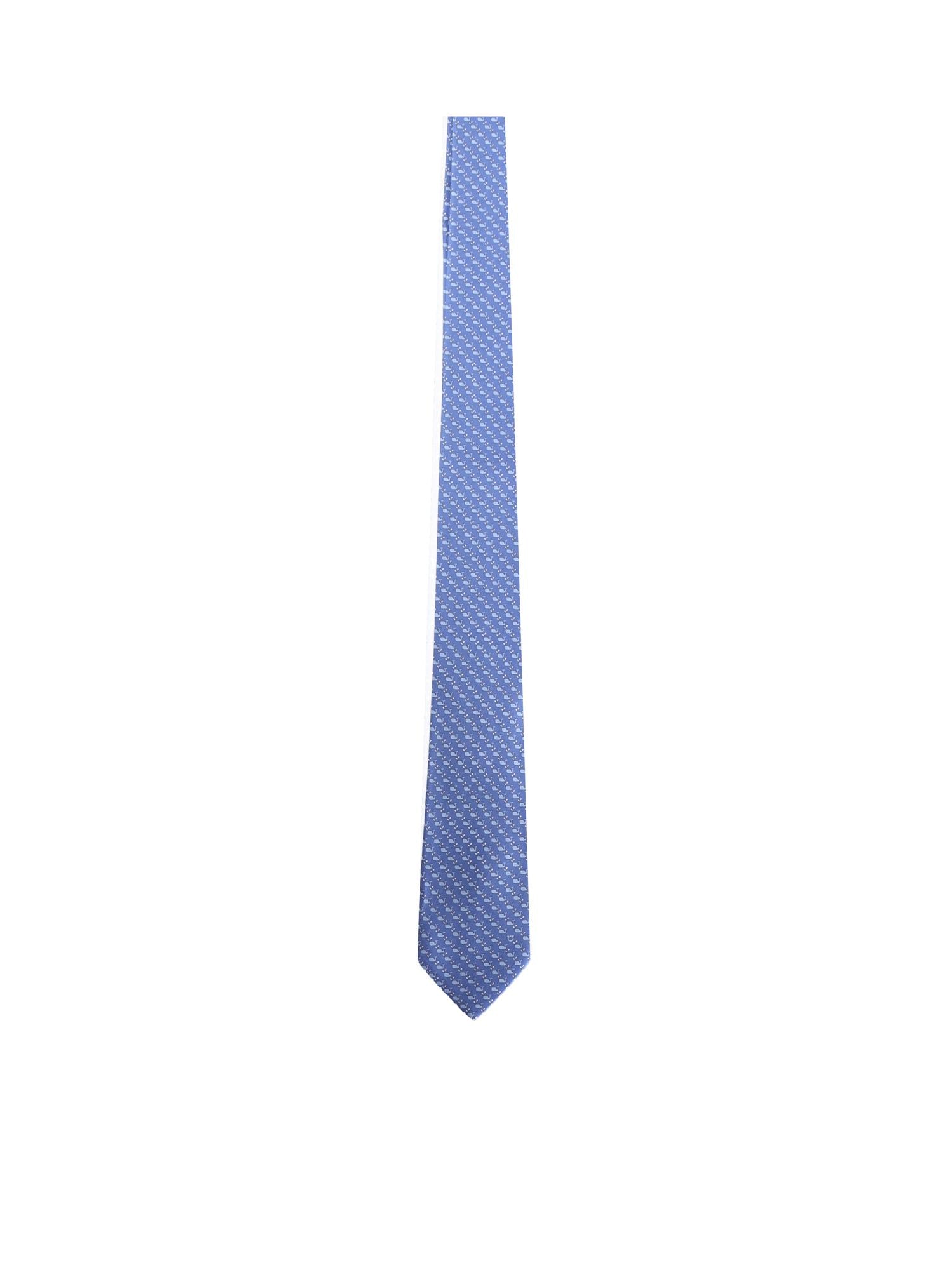 Cravatta in seta con stampa 351251 784012003 FERRAGAMO 