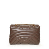 Borsa a tracolla grande Love Bag Puff trapunta farfalla 100038 A1EXL74Q PINKO 