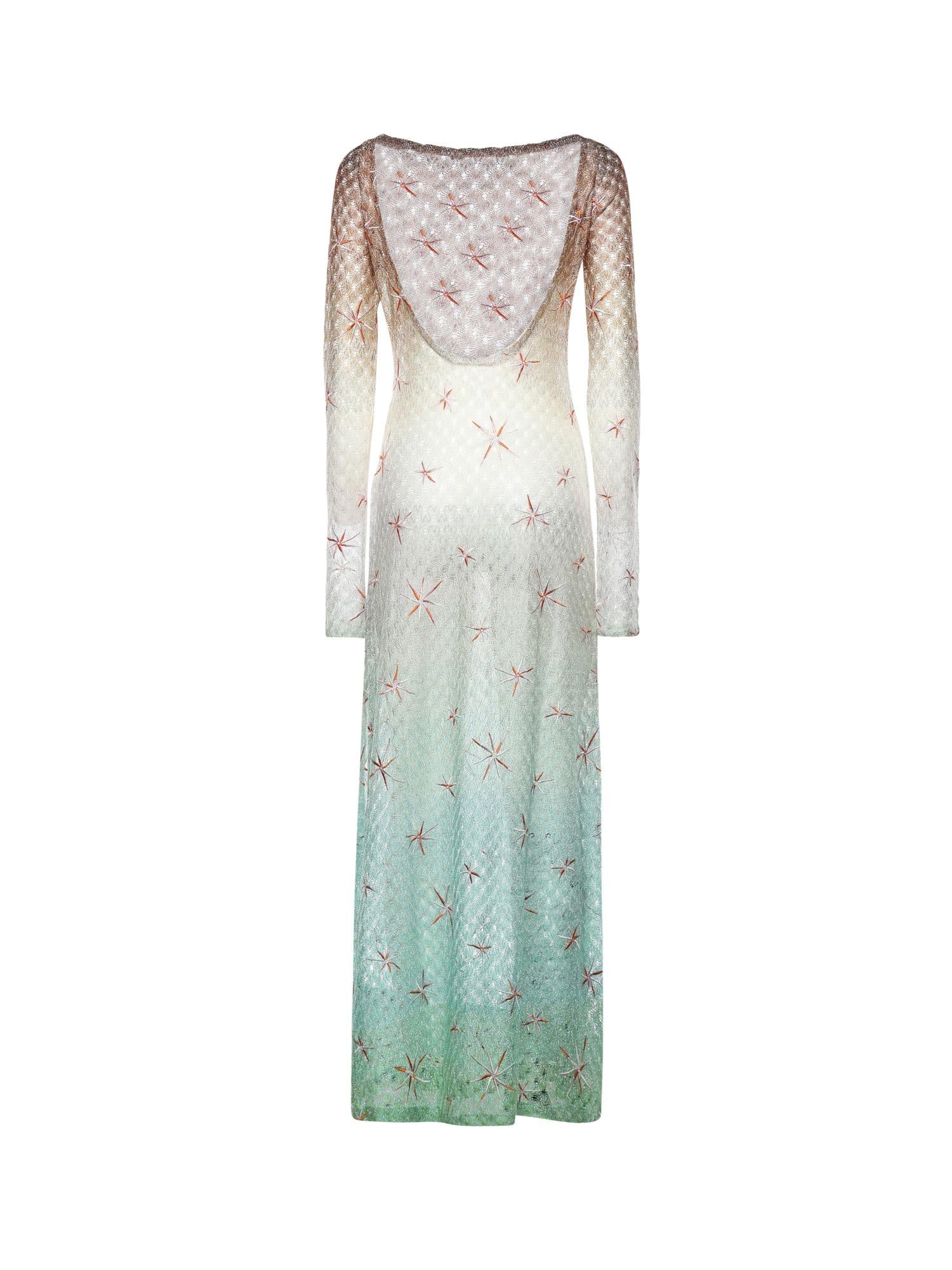 Abito copricostume in viscosa lamé motivo ragnatela dégradé con ricamo MS26SQ0T BR014ESMSMG MISSONI 