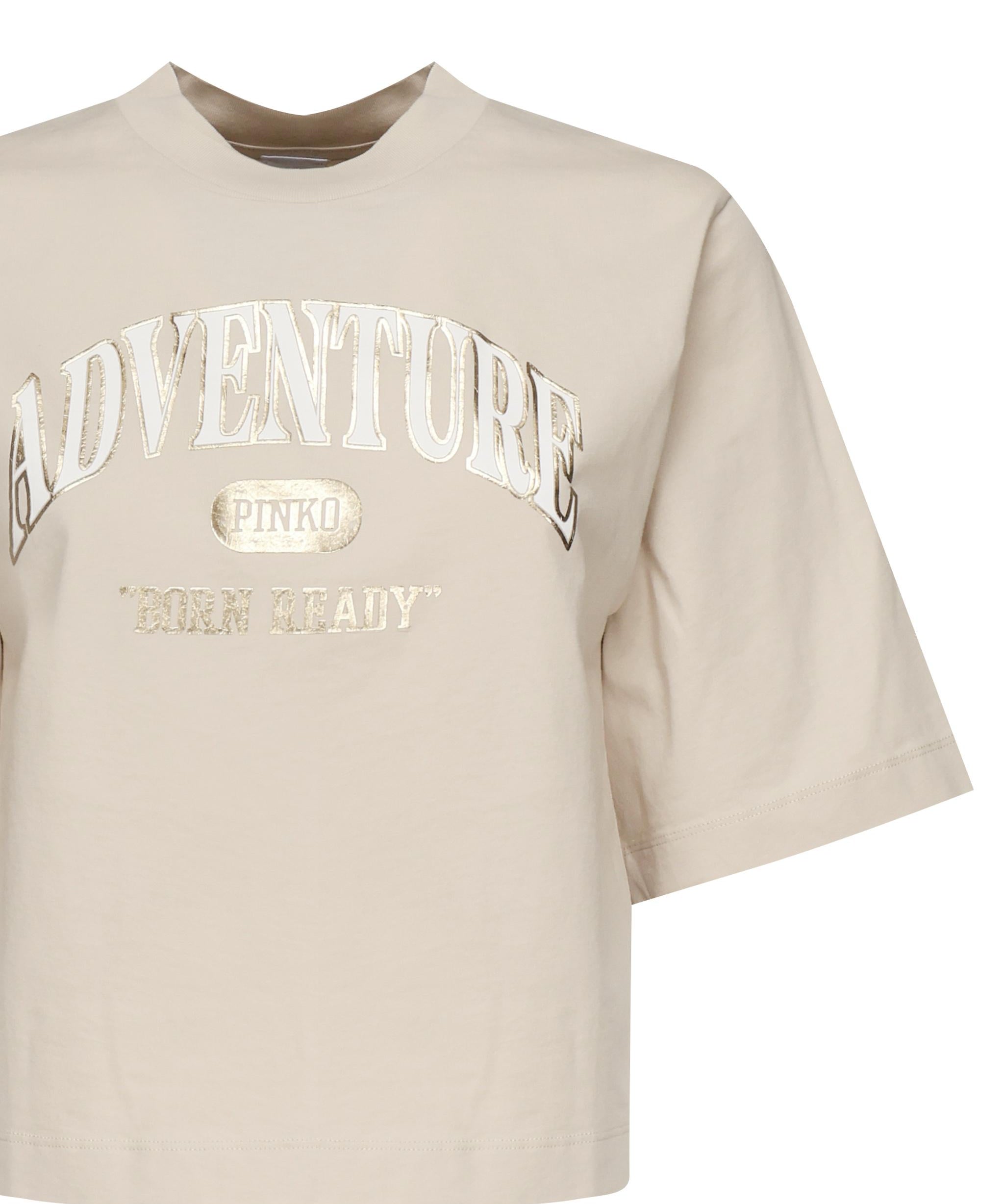 T-shirt crop con logo 104604 A2CSC03 PINKO 