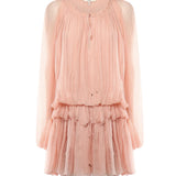 Mini abito con mantella in mussola di seta CH26SRO02001 6L6 CHLOÉ 