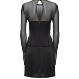 Mini abito corsetto in raso 115252 100 ROTATE 