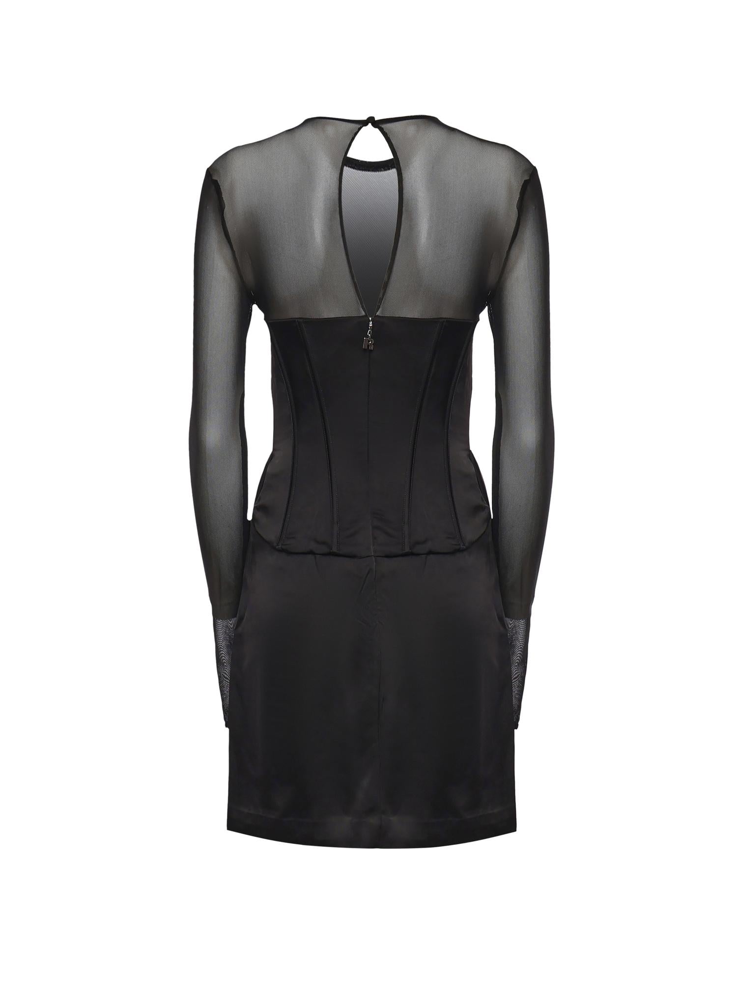 Mini abito corsetto in raso 115252 100 ROTATE 