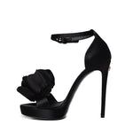 Sandali con plateau in raso CR1622 AR5728B956 DOLCE & GABBANA 