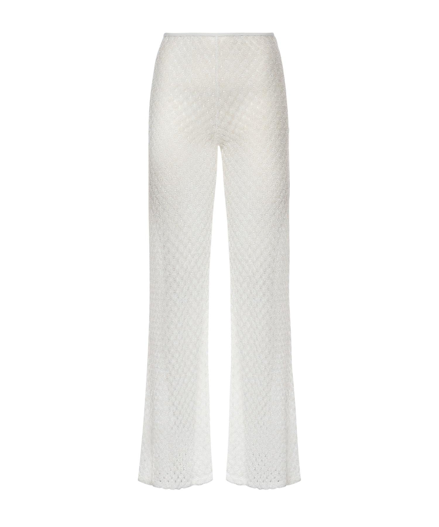 Pantaloni flare in viscosa lamé lavorazione raschel MC25SI00 BR014RS01JW MISSONI 
