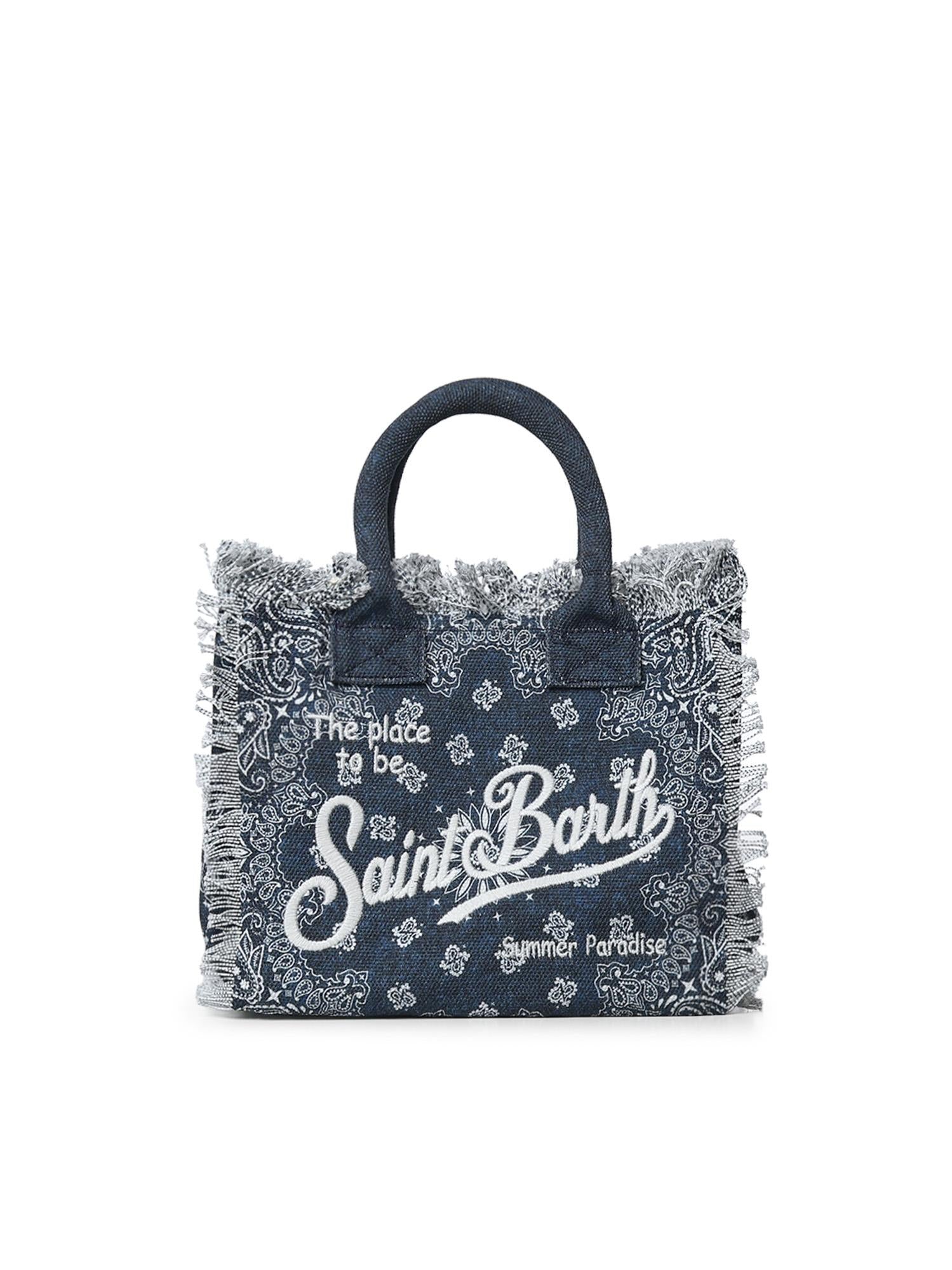 Borsa Colette in canvas con stampa bandana COL0001 09488L MC2 SAINT BARTH 