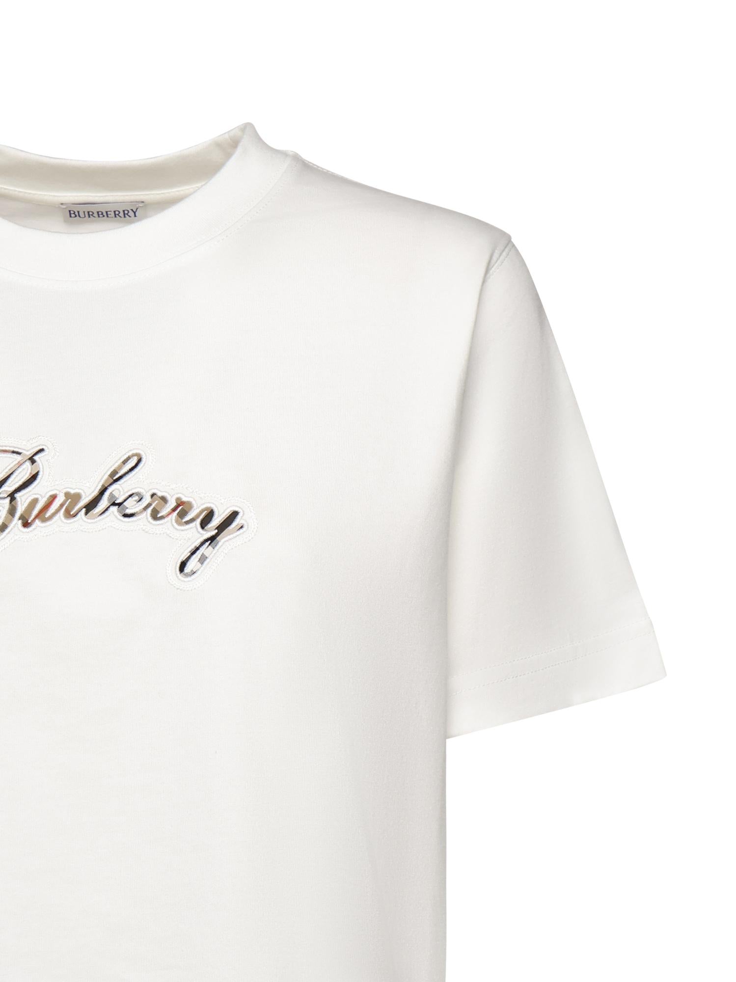 T-shirt in cotone con logo 8118971 B7078 BURBERRY 